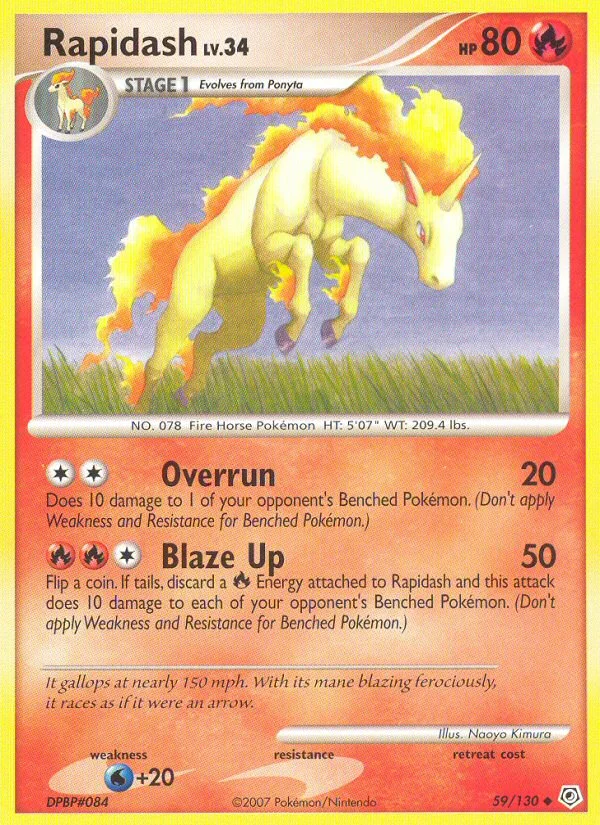 Carte Pokémon Galopa — Diamant & Perle