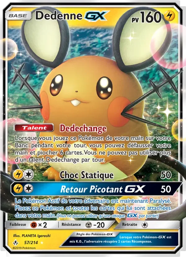 Carte Pokémon Dedenne GX — Alliance Infaillible