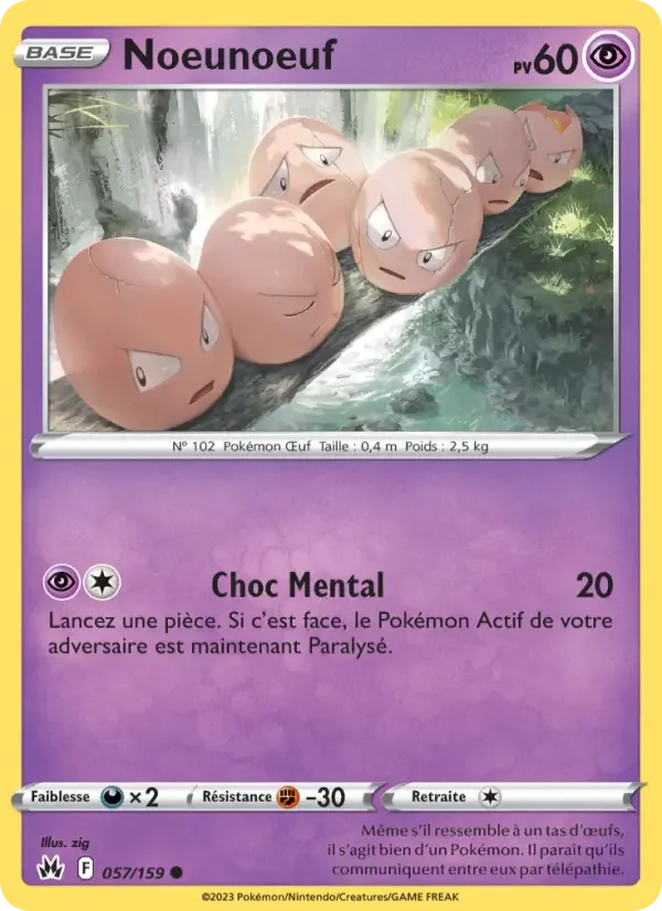 Carte Pokémon Noeunoeuf — Zénith Suprême