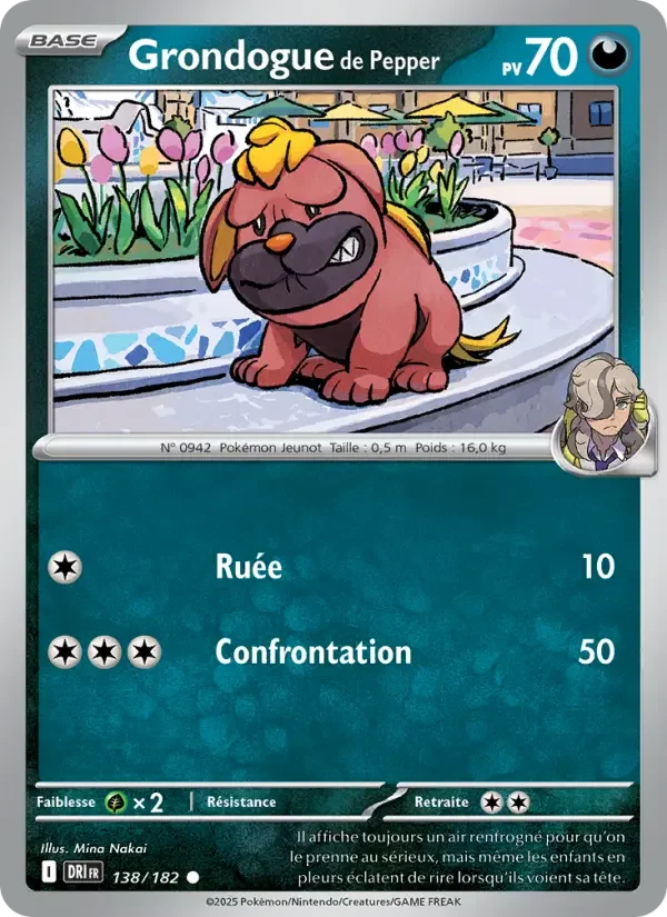 Carte Pokémon Grondogue de Pepper — Rivalités Destinées