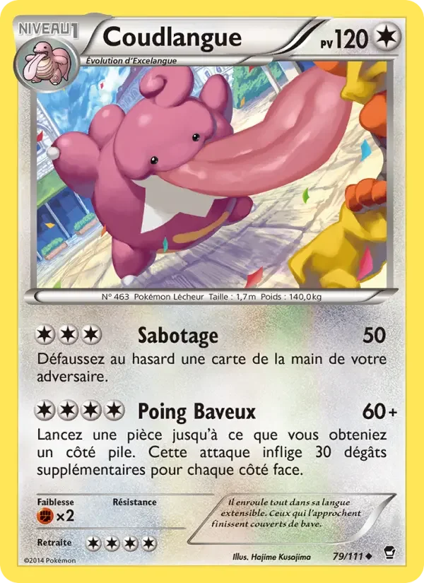 Carte Pokémon Coudlangue — Poings Furieux