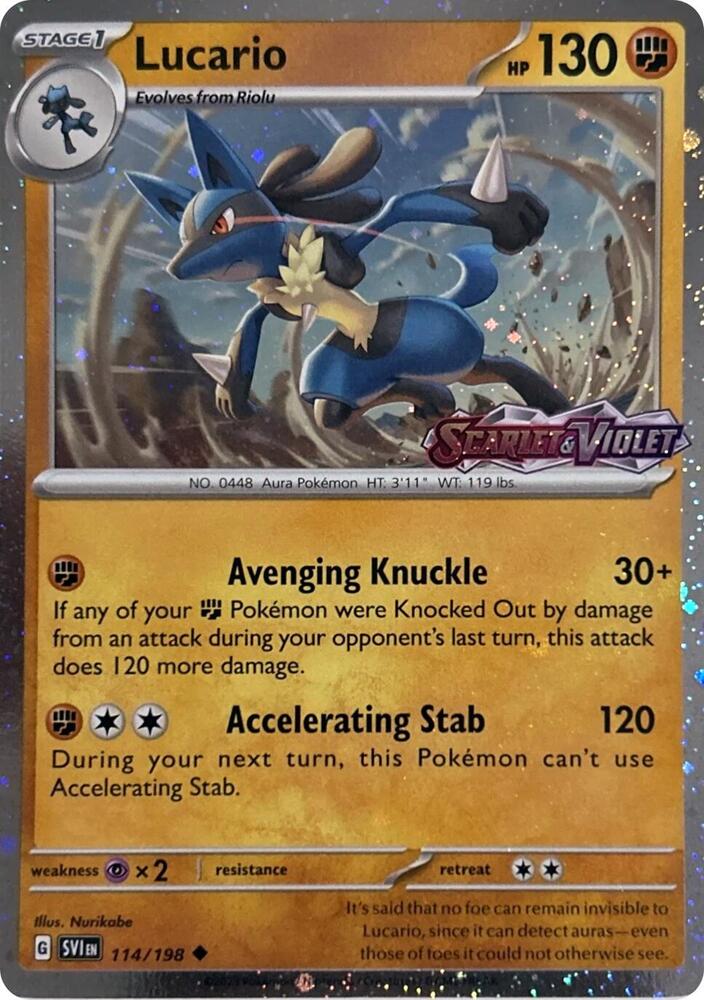 Carte Pokémon Lucario — Écarlate et Violet