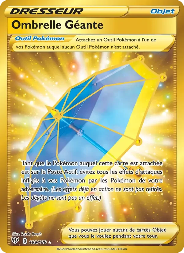 Carte Pokémon Ombrelle Géante — Ténèbres Embrasées
