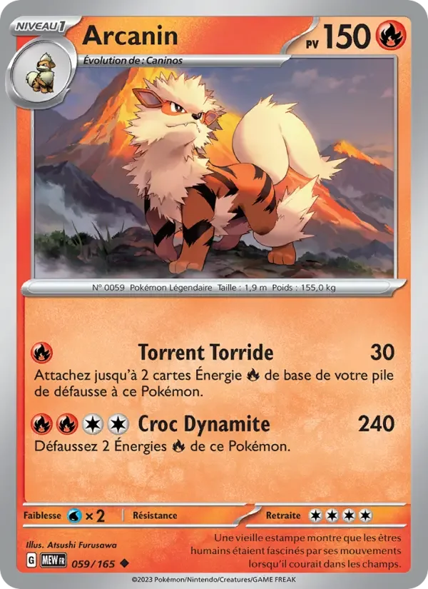 Carte Pokémon Arcanin — Pokémon 151