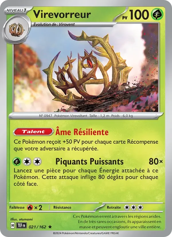 Carte Pokémon Virevorreur — Forces Temporelles