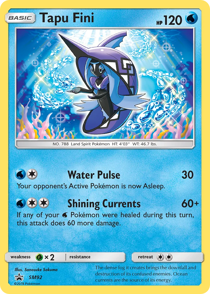 Carte Pokémon Tapu Fini — Promos Soleil et Lune