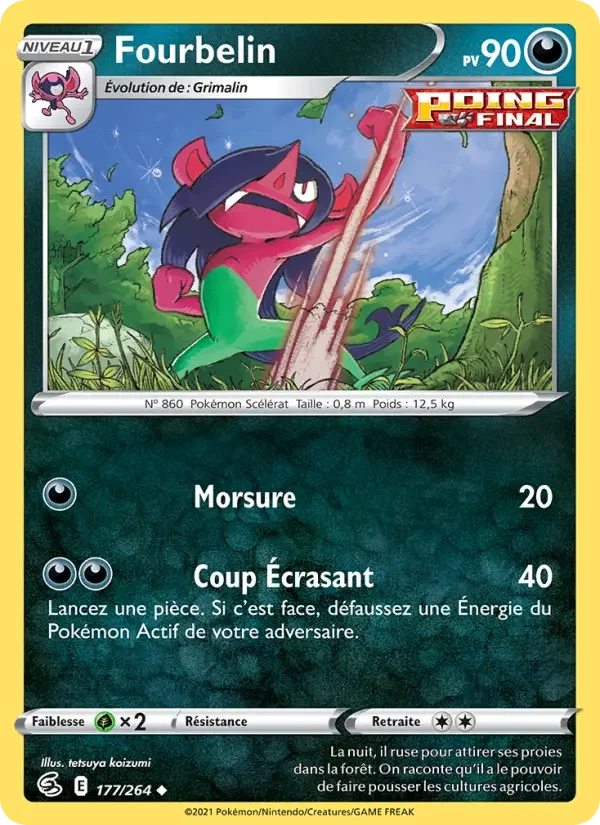 Carte Pokémon Fourbelin — Poing de Fusion