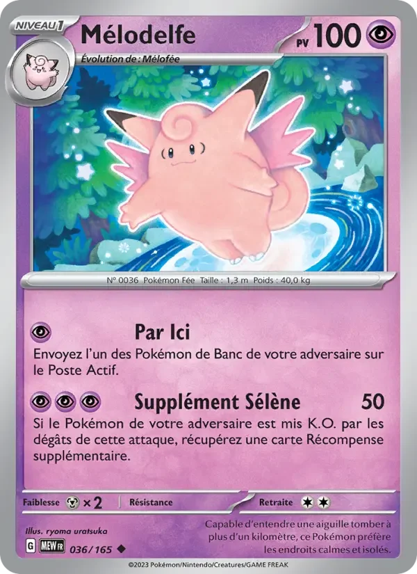 Carte Pokémon Mélodelfe — Pokémon 151