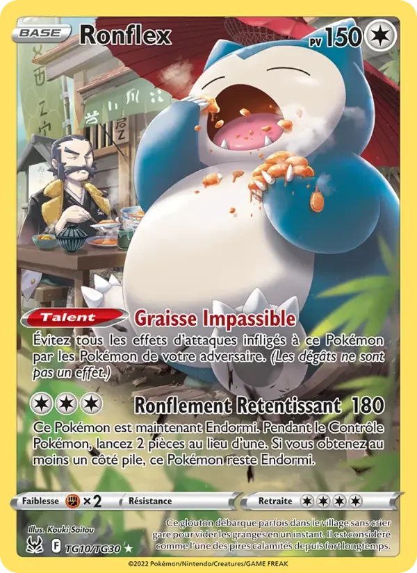 Carte Pokémon Ronflex — Origine Perdue
