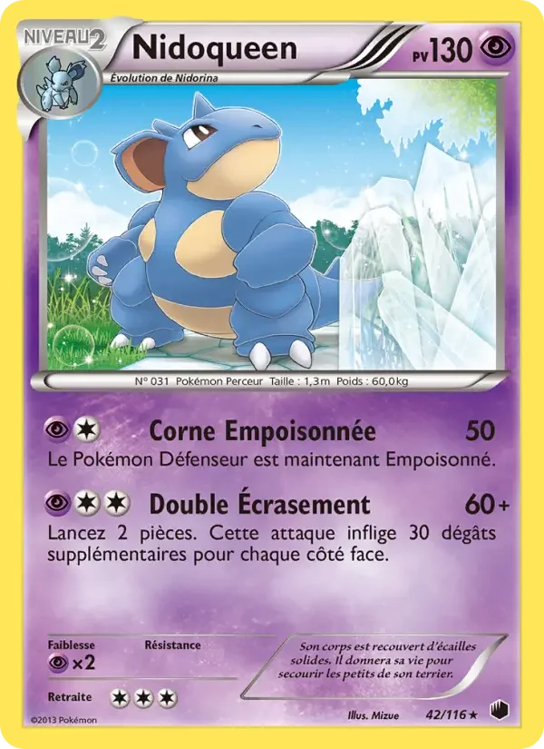 Carte Pokémon Nidoqueen — Glaciation Plasma
