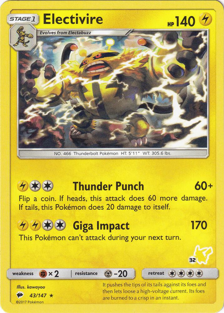 Carte Pokémon Élekable — Ombres Ardentes