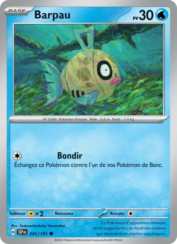 Carte Pokémon Barpau — Étincelles Déferlantes