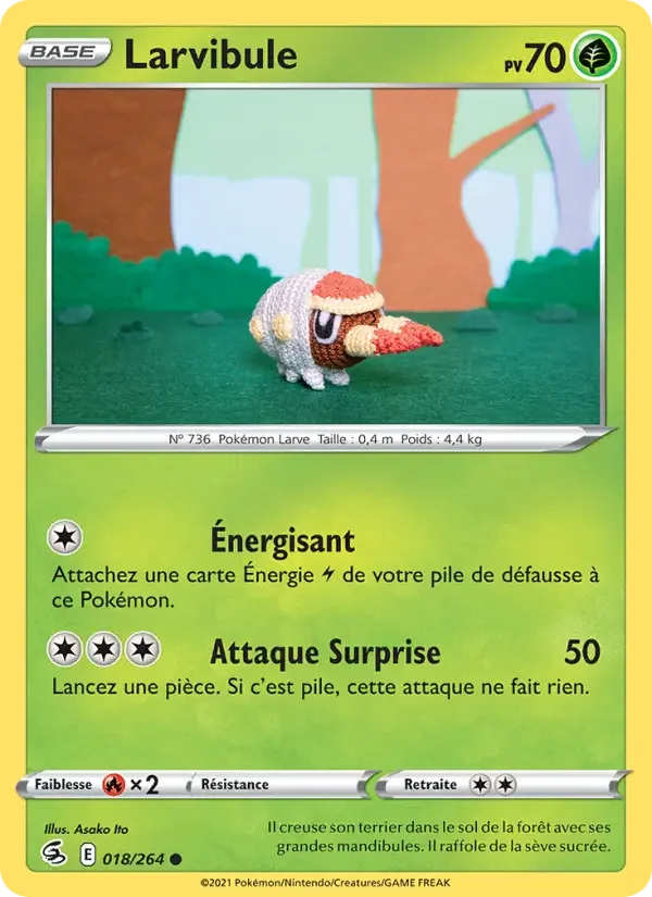 Carte Pokémon Larvibule — Poing de Fusion