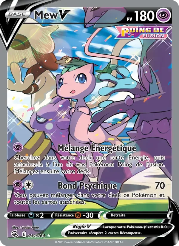 Carte Pokémon Mew V — Poing de Fusion