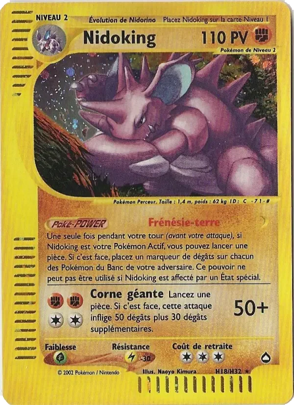 Carte Pokémon Nidoking — Aquapolis