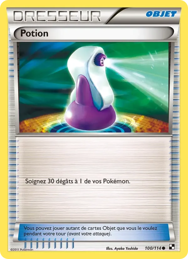 Carte Pokémon Potion — Noir & Blanc