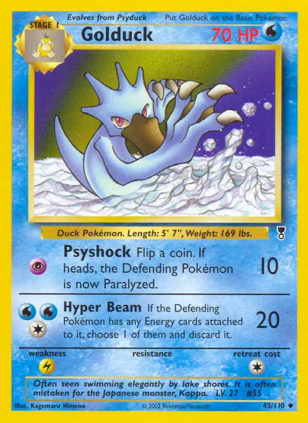 Carte Pokémon Akwakwak — Legendary Collection