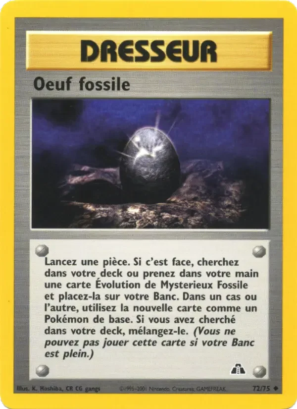 Carte Oeuf fossile