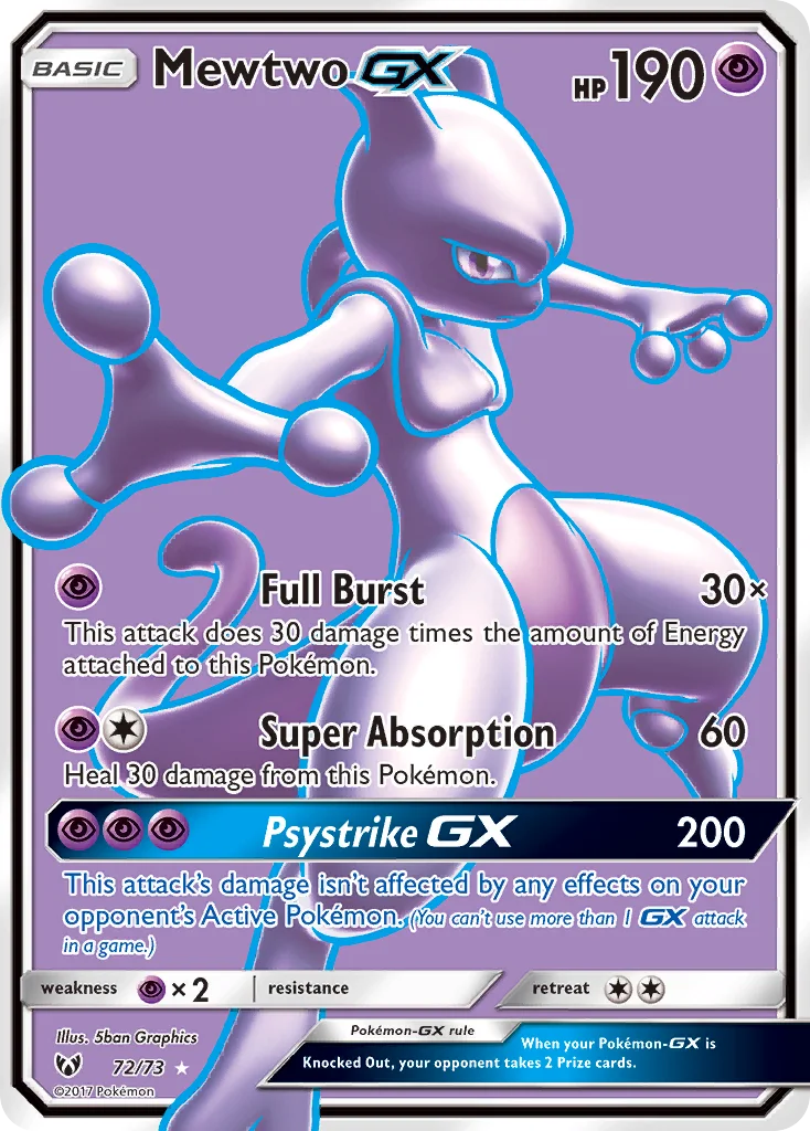 Carte Mewtwo GX