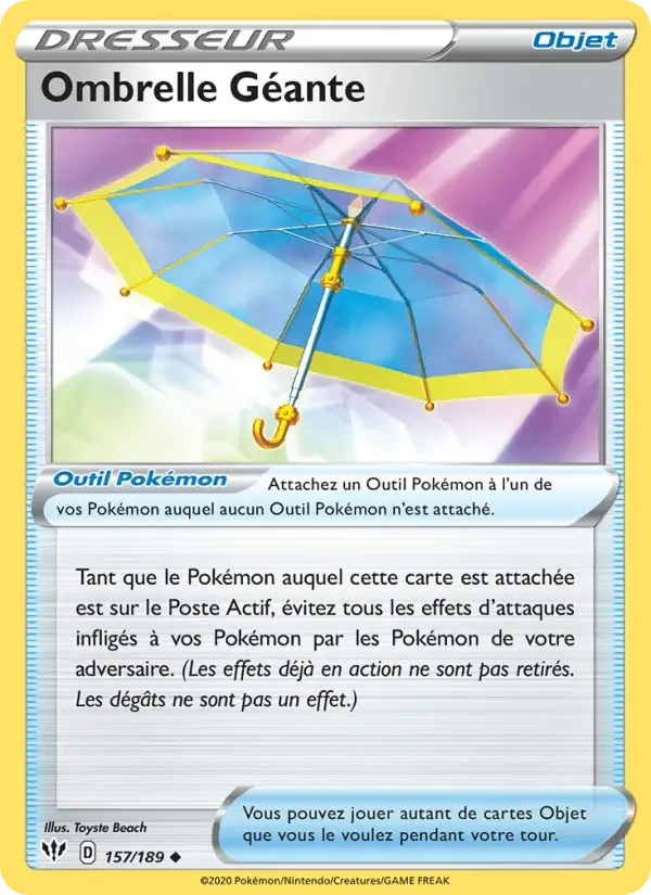 Carte Pokémon Ombrelle Géante — Ténèbres Embrasées