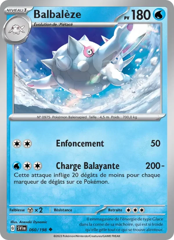 Carte Pokémon Balbalèze — Écarlate et Violet