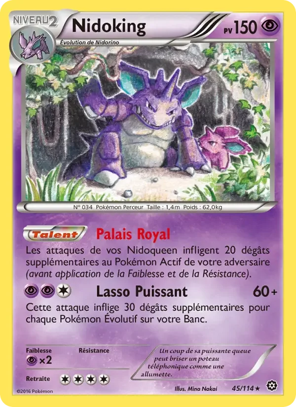 Carte Pokémon Nidoking — Offensive Vapeur