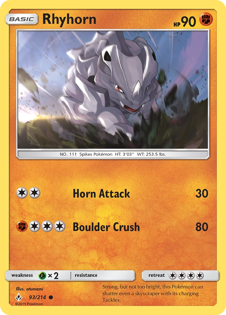 Carte Pokémon Rhinocorne — Alliance Infaillible