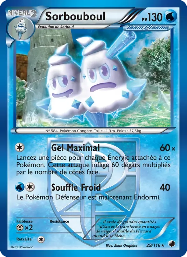 Carte Pokémon Sorbouboul — Glaciation Plasma
