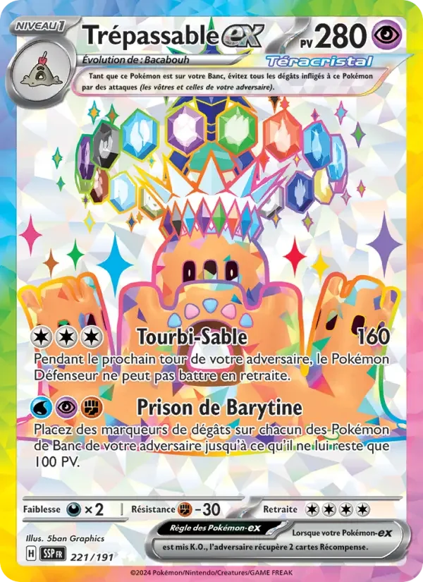 Carte Pokémon Trépassable-ex — Étincelles Déferlantes