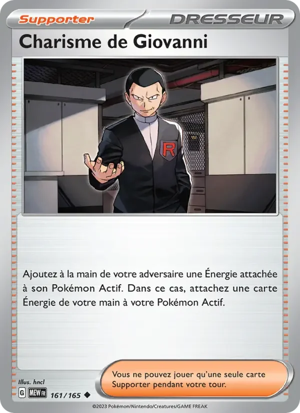 Carte Charisme de Giovanni
