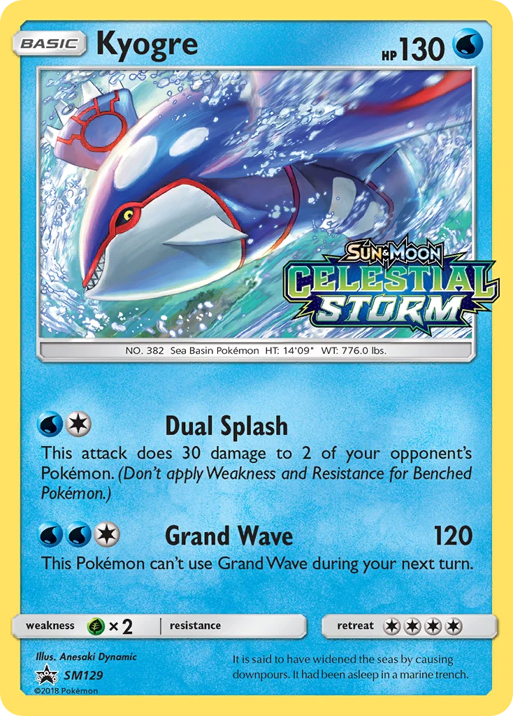 Carte Pokémon Kyogre — Promos Soleil et Lune