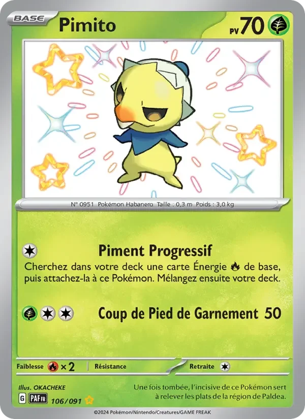 Carte Pokémon Pimito — Destinées de Paldea
