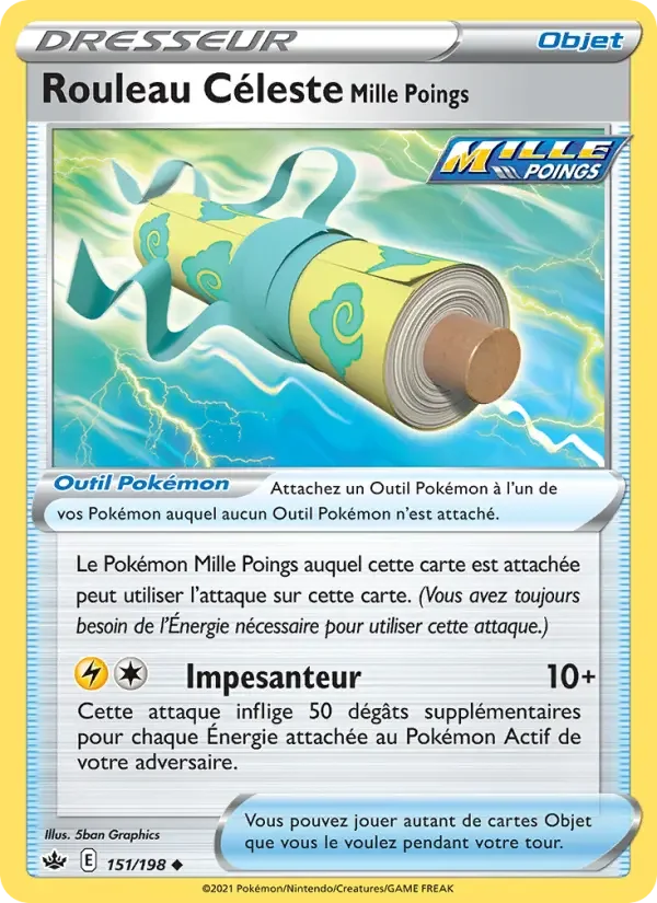 Carte Rouleau Céleste Mille Poings