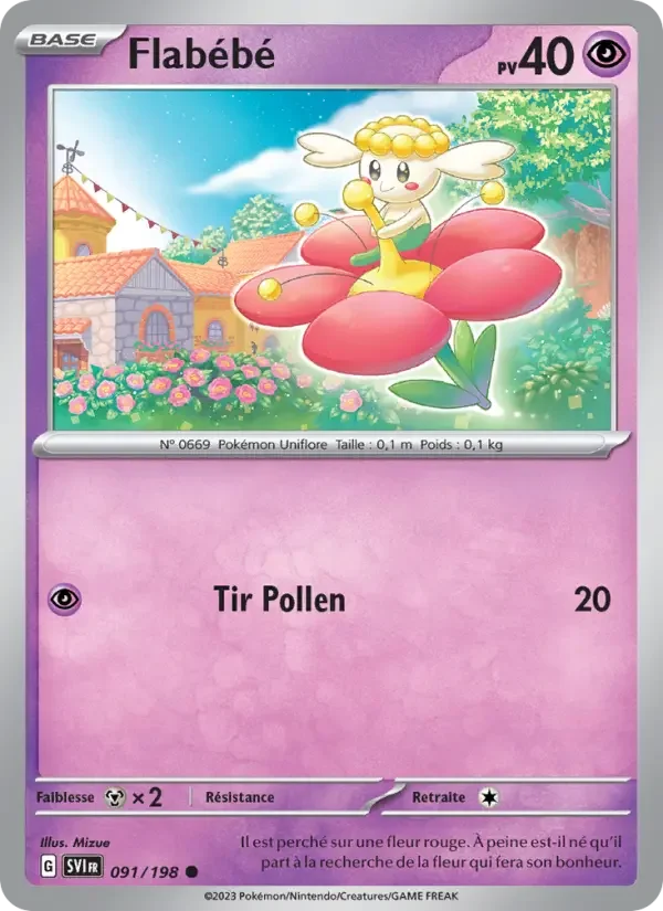 Carte Pokémon Flabébé — Écarlate et Violet