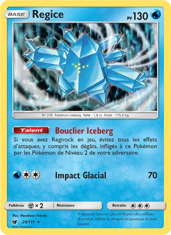 Carte Pokémon Regice — Invasion Carmin