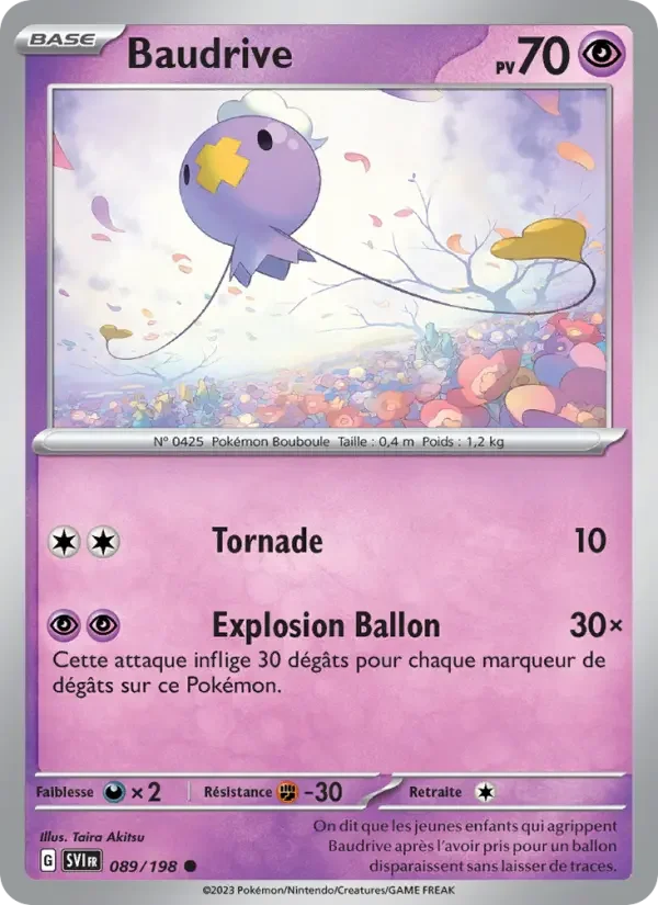 Carte Pokémon Baudrive — Écarlate et Violet