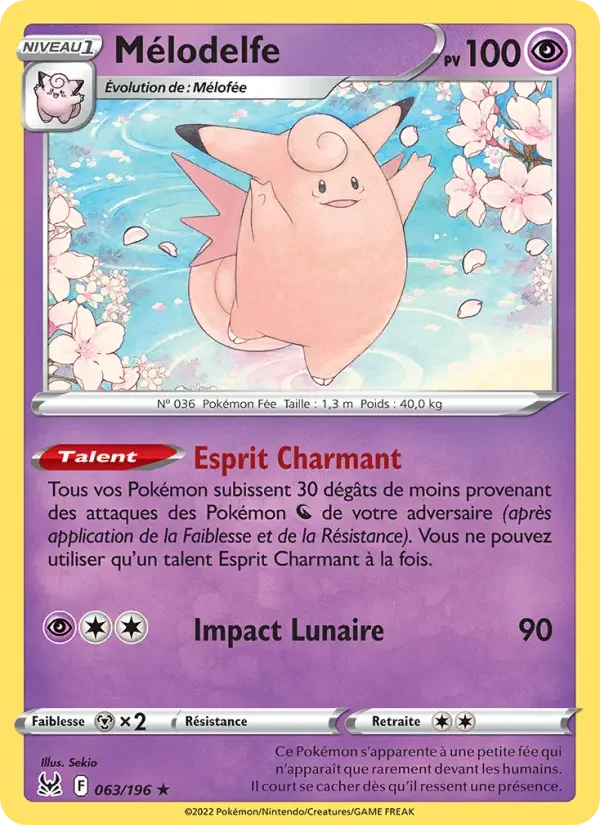 Carte Pokémon Mélodelfe — Origine Perdue