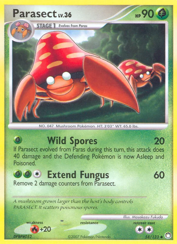 Carte Pokémon Parasect — Trésors Mystérieux