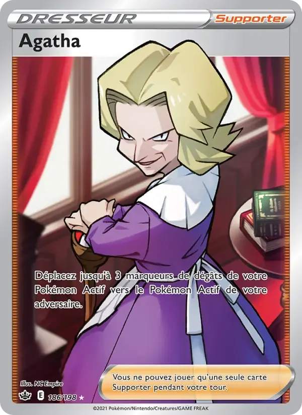Carte Pokémon Agatha — Règne de Glace