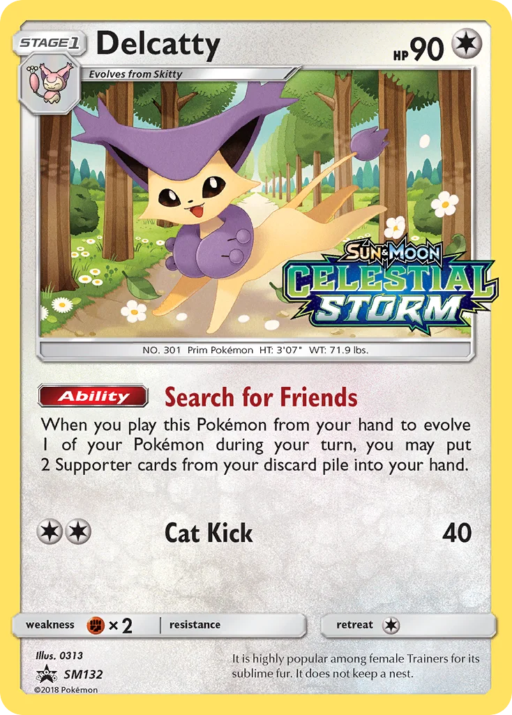 Carte Pokémon Delcatty — Promos Soleil et Lune