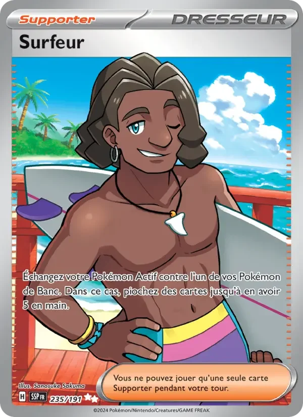 Carte Pokémon Surfeur — Étincelles Déferlantes