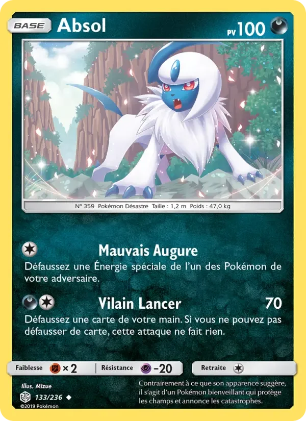 Carte Pokémon Absol — Éclipse Cosmique