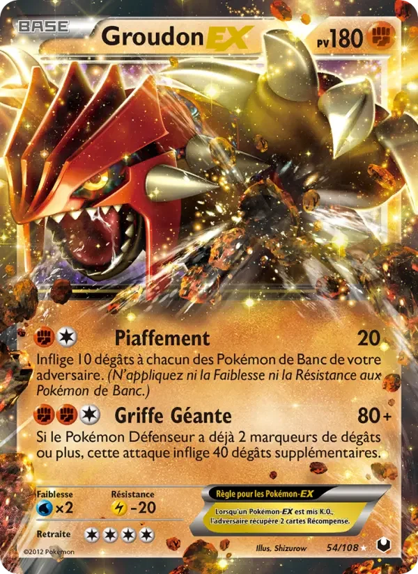 Carte Pokémon Groudon-EX — Explorateurs Obscurs