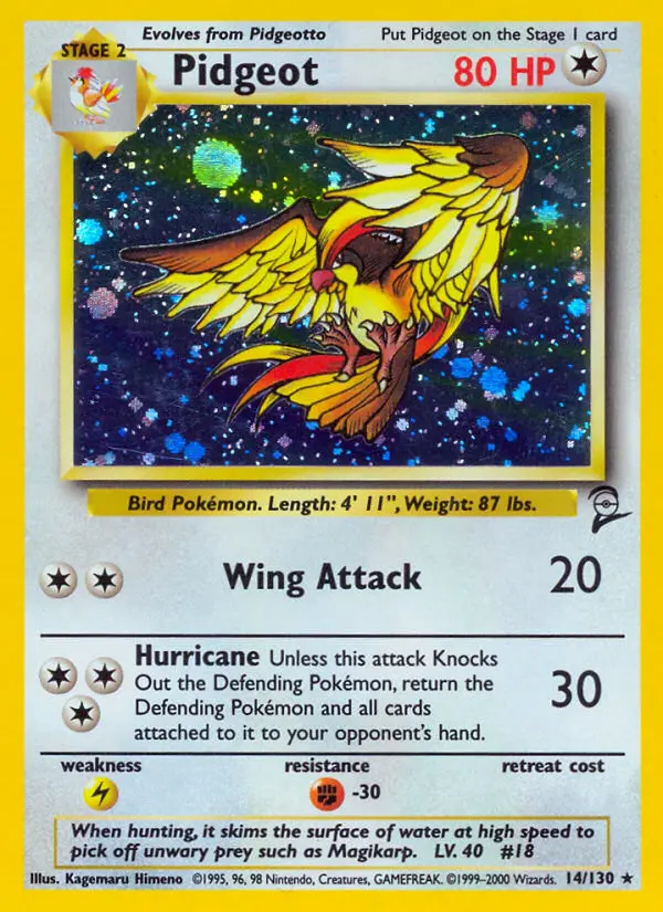 Carte Pokémon Roucarnage — Base Set 2