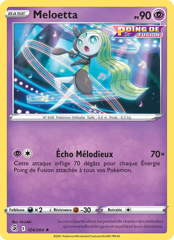 Carte Pokémon Meloetta — Poing de Fusion