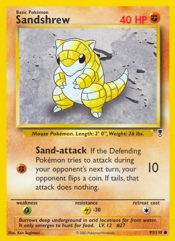 Carte Pokémon Sabelette — Legendary Collection