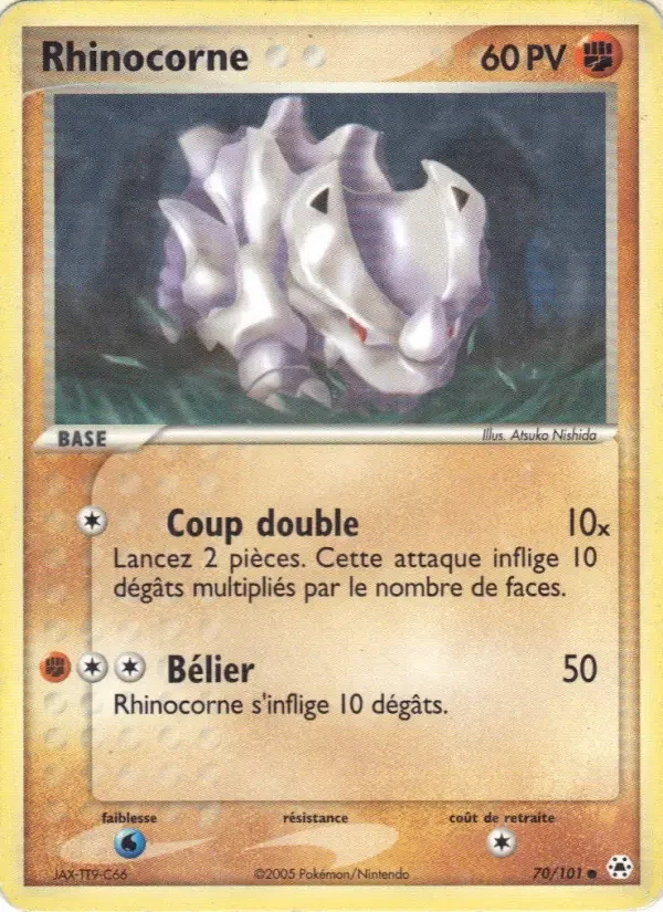 Carte Pokémon Rhinocorne — Légendes Oubliées
