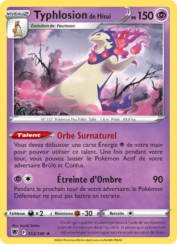Carte Typhlosion de Hisui