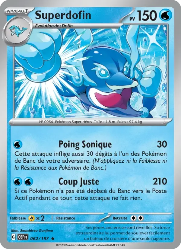 Carte Pokémon Superdofin — Flammes Obsidiennes