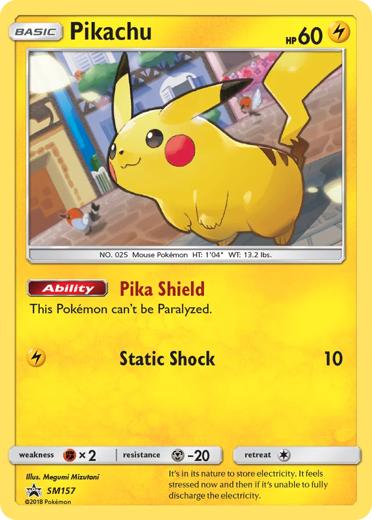 Carte Pokémon Pikachu — Promos Soleil et Lune